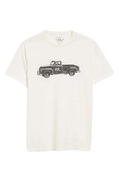 Double Rl Truck Cotton Graphic T-shirt In Paper White