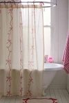 Urban Outfitters Lacey Bows Shower Curtain In Red At  In Red