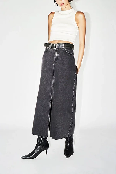 Neuw Darcy Denim Maxi Skirt In Granite, Women's At Urban Outfitters