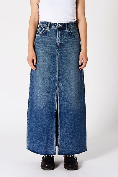 Neuw Darcy Denim Maxi Skirt In Classic, Women's At Urban Outfitters