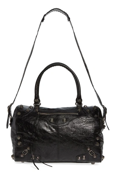 Balenciaga Medium Le Cagole Leather Duffle Bag In Black