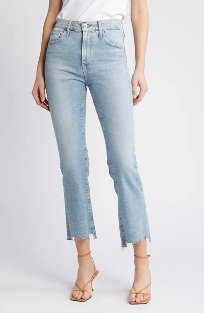 Ag Farrah High Waist Crop Bootcut Jeans In Blue