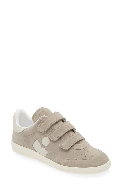 Isabel Marant Womens Beige Comb Bryce Branded Suede Trainers In Grey