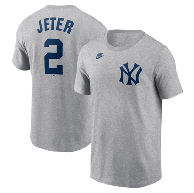 Nike Derek Jeter New York Yankees Cooperstown Fuse  Men's Mlb T-shirt In Grey