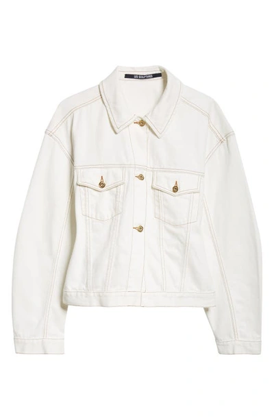 Jacquemus White Denim Jacket 'la Waistcoate De-nîmes' In Cotton Woman