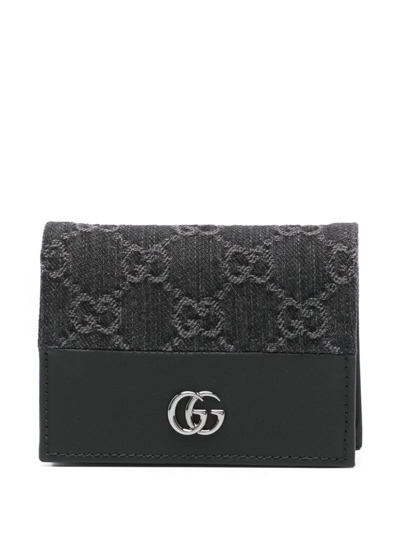 Gucci Black Gg Supreme Denim Wallet