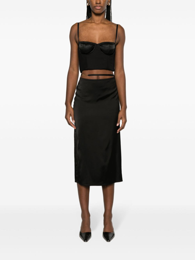 JACQUEMUS BLACK LA JUPE NOTTE MIDI SKIRT