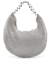 L'ALINGI SILVER-TONE CRYSTAL-EMBELLISHED TOTE BAG