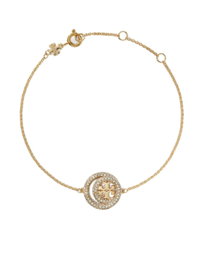 Tory Burch Miller Crystal-embellished Bracelet In Gold