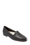 Trotters Liz Flat In Black/black Leather