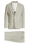 ELEVENTY PINSTRIPE STRETCH WOOL BLEND SUIT