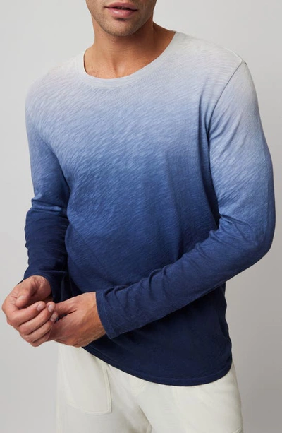Atm Anthony Thomas Melillo Men's Ombre Slub Jersey Long-sleeve T-shirt In Salt Grey Ink Combo
