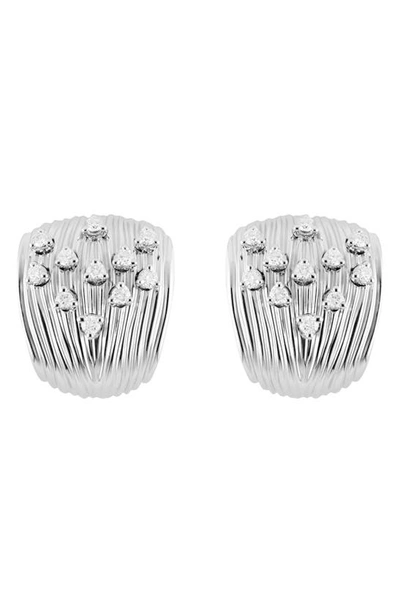 Hueb Women's Bahia 18k White Gold & Diamond Cuff Earrings