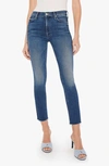 Mother The Mid-rise Dazzler Ankle Fray Jeans In Multi