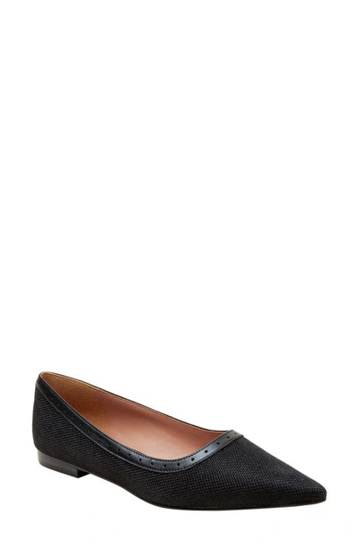 Linea Paolo Newport Pointed Toe Flat In Black
