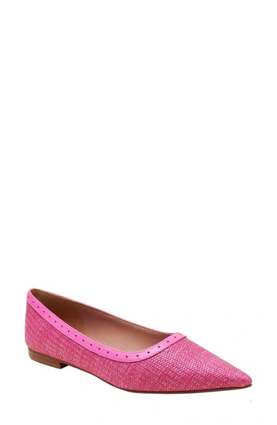 Linea Paolo Newport Pointed Toe Flat In Fuchsia