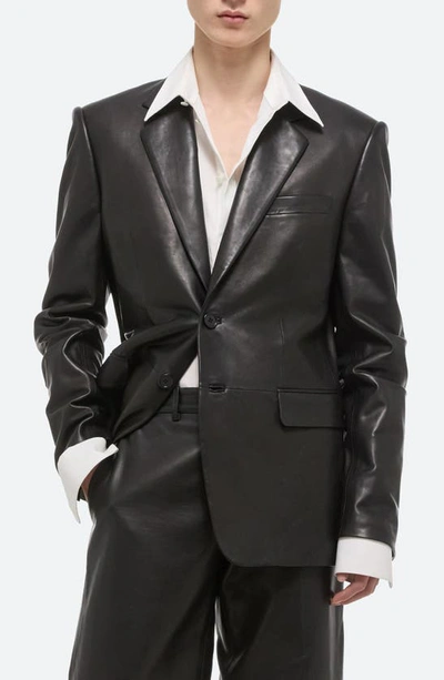 Helmut Lang Gender Inclusive Leather Blazer In Black