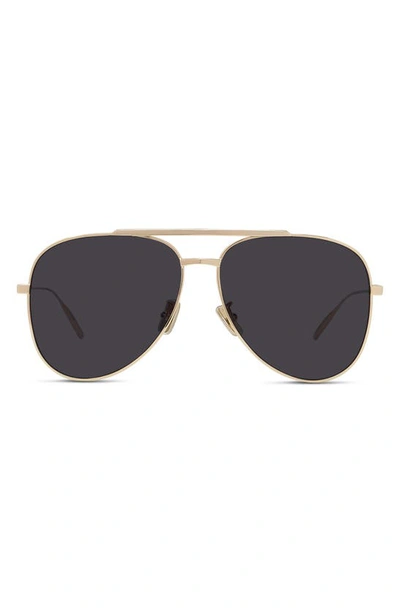Givenchy Gv Speed 59mm Pilot Sunglasses In Gold/gray Solid