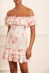 NEEDLE & THREAD NEEDLE & THREAD SUMMER POSY CHIFFON SMOCKED MICRO MINI DRESS