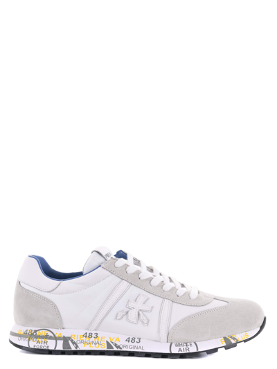 Premiata Sneakers In Ghiaccio/bianco