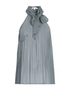 Patrizia Pepe Woman Top Grey Size 8 Polyester In Grey