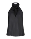 Patrizia Pepe Woman Top Black Size 8 Polyester In Black