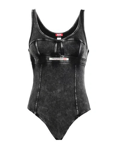 Diesel Cami-dnm Bodysuit Bodysuit In Grey