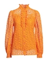 The North Face X Gucci Woman Shirt Mandarin Size 6 Cotton, Polyamide, Acetate, Silk, Modal In Mandarin