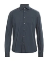 Brian Dales Man Shirt Midnight Blue Size 17 Cotton, Polyamide, Elastane