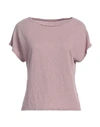 MAJESTIC MAJESTIC FILATURES WOMAN T-SHIRT LIGHT PURPLE SIZE 1 LINEN, ELASTANE