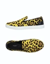 DOLCE & GABBANA DOLCE & GABBANA MAN SNEAKERS YELLOW SIZE 7.5 CALFSKIN