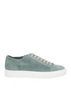 DOUCAL'S DOUCAL'S MAN SNEAKERS SAGE GREEN SIZE 9 SOFT LEATHER