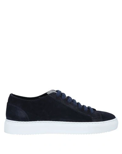 Doucal's Man Sneakers Midnight Blue Size 10 Leather