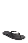 The Row City Calfskin Flip Flop Sandals In Bdx Bordeaux