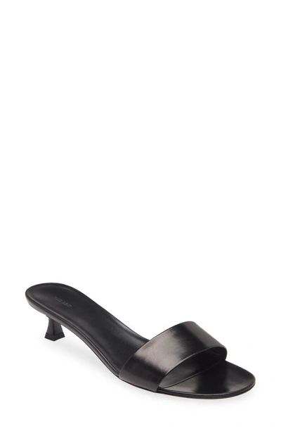 The Row Combo Leather Mules In Black