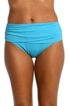 La Blanca Island Goddess Overlap Bikini Bottoms In Azul