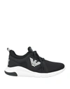 Ea7 Man Sneakers Black Size 12.5 Textile Fibers In Black