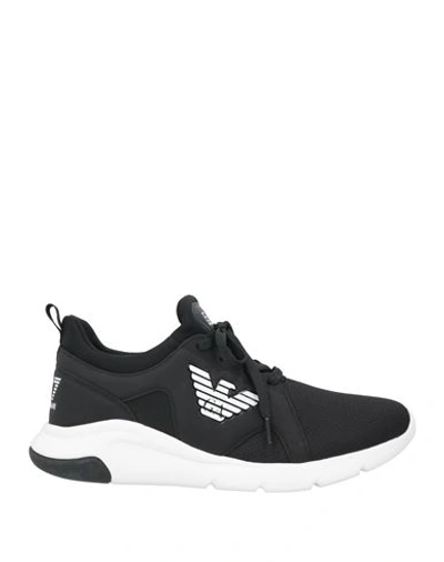 Ea7 Man Sneakers Black Size 12.5 Textile Fibers