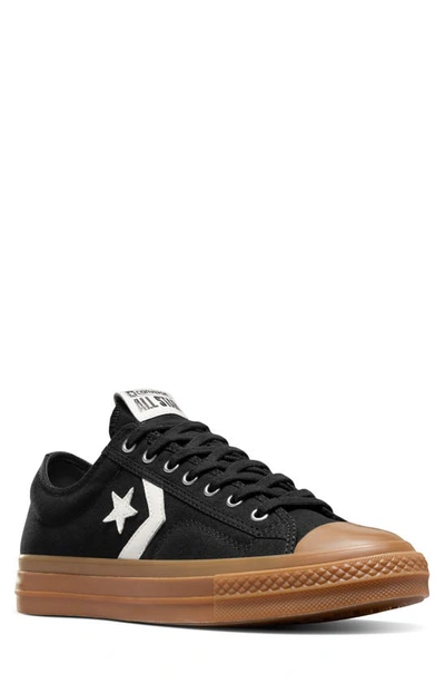 Converse Black Star Player 76 Low Top Sneakers In Black/ Vintage White/ Gum