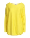 Snobby Sheep Woman Sweater Yellow Size 6 Silk, Cashmere In Yellow