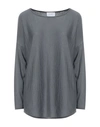 Snobby Sheep Woman Sweater Lead Size 12 Silk, Cashmere In Grey