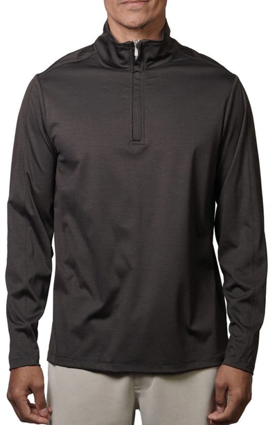 Fundamental Coast Cruz Quarter Zip Top In Phantom Black