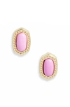 Kendra Scott Ellie Mini Stud Earrings In Gold Fuchsia Mag