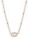 Kendra Scott Elisa Mini Pendant Necklace In Gold Ivory Mother Of Pearl