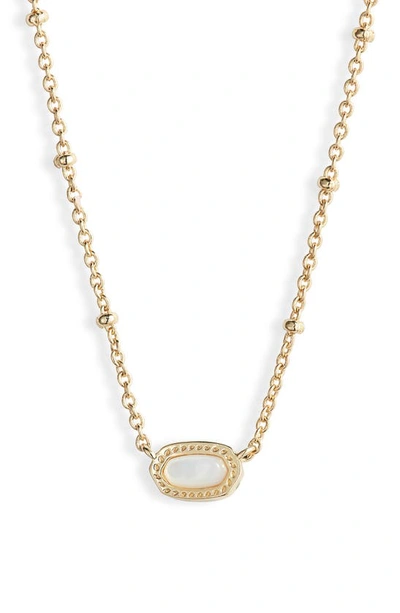 Kendra Scott Elisa Mini Pendant Necklace In Gold,dichroic Glass