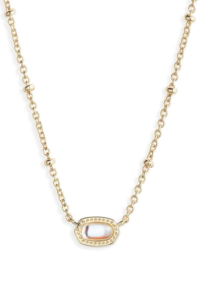 Kendra Scott Elisa Mini Pendant Necklace In Gold Dichroic Glass