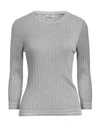 PESERICO EASY PESERICO EASY WOMAN SWEATER LIGHT GREY SIZE 6 COTTON