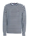 Tommy Hilfiger Man Sweater Midnight Blue Size L Cotton, Polyester In Blue