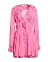 Msgm Woman Mini Dress Fuchsia Size 8 Polyester In Pink