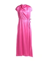 Alysi Woman Maxi Dress Fuchsia Size 4 Acetate, Viscose In Pink
